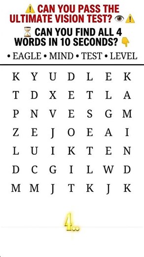 Only 1% can find all 4 words before time runs out 👀🧠 #probabilty #permutation #asymptotics