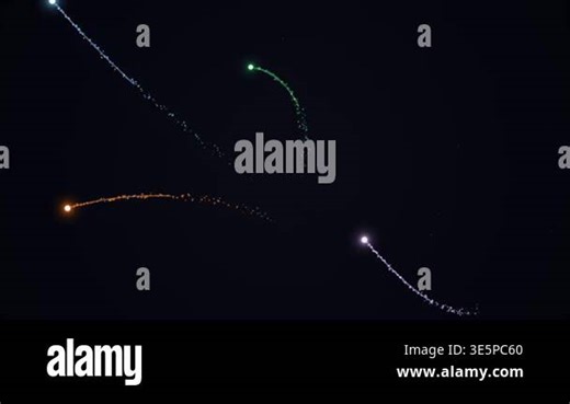Abstract Motion Graphics Set of Glowing Particle Trails Stock Video Footage - Alamy