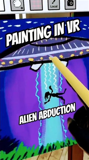Painting in Virtual Reality: UFO Alien Abduction- VRChat - Meta Quest 3