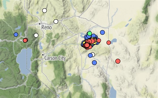 More earthquakes rattle region Sunday morning southeast of Silver Springs - Carson Now