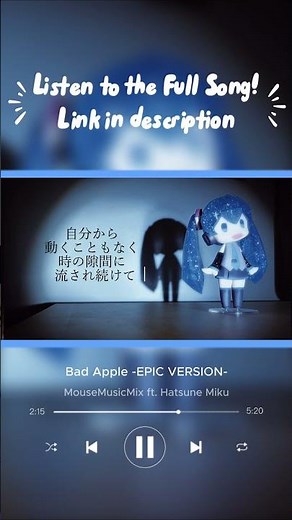 Bad Apple ft. #hatsunemiku #touhou #vocaloid