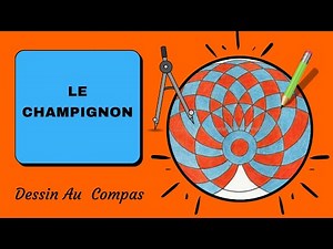 How to draw a mushroom with a compass.