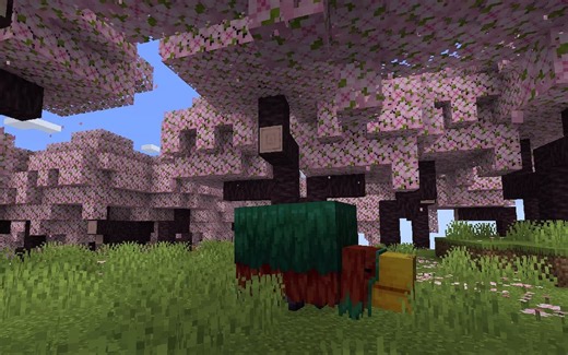 Minecraft shares early in-game footage of new Cherry Blossom biome