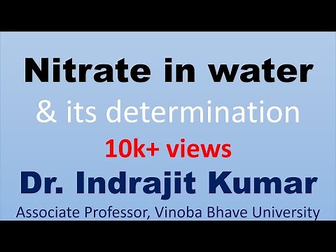 Nitrate in water & its determination.
