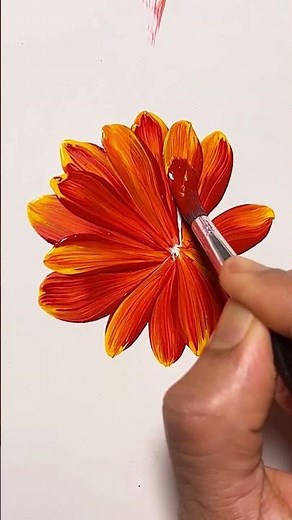 Easy flower Painting technique for beginners #beginnerarttips #satisfyingvideo #easypainting #art