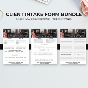 Real Estate Client Intake Form Template: Buyer & Seller Questionnaire (canva Editable, PDF Downloadable) - Etsy
