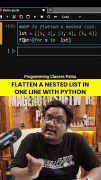 Flatten a Nested List in One Line 🔥 | Python One-Liner #shorts