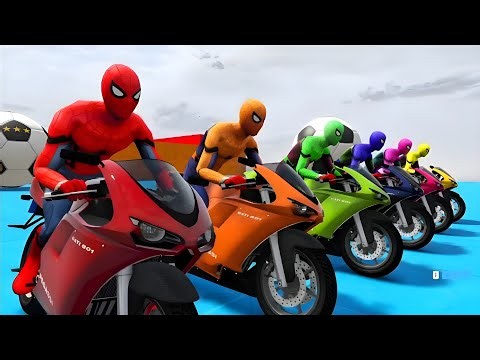GTA 5 Spider-Man Bike Stunt CHALLENGE | Spider-Man Jumps / Fails #gta