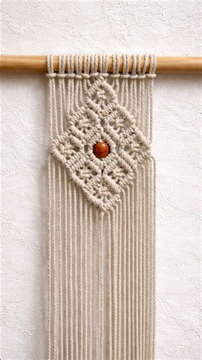 Macrame Diamond Design #macrame #macramedesign #macramepattern #macrameforbeginners #diymacrame #diy