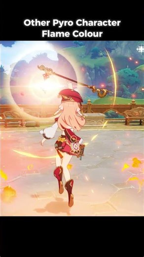 Pyro Characters flames Colour [Genshin Impact] #genshinimpact #genshin #hoyocreators #shorts