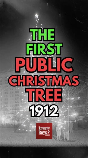 In 1912 the first community Christmas tree was placed in Madison Square Park as a way to unite the rapidly growing city. But the tradition caught on — first in Washington DC in the 1920s, then back in New York by the 1930s at that towering new development named Rockefeller Center. Listen to the Bowery Boys podcast on the history of the Rockefeller Center Christmas Tree for more information. | The Bowery Boys