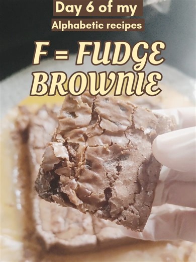 Day 6 of Alphabetic Recipes 🤎F = Fudge Brownies🍫✨ No oven. Deep chocolate flavor. Golden butter magic. This one is NEXT LEVEL fudgy 😍 Save this & follow for Day 7 of A to Z recipes 💛 -- 🧂Ingredients • ½ cup 2 tbsp butter • ½ cup 2 tbsp chocolate (half milk half dark), chopped • ⅓ cup unsweetened cocoa powder • ½ tsp espresso powder • ½ cup granulated sugar • ½ cup dark brown sugar • 2 tsp vanilla extract • ¼ tsp salt (skip if using salted butter) • 2 large eggs • ⅓ cup 1 tbsp all-purpose fl