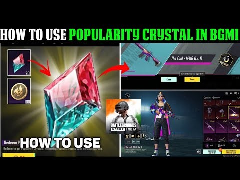 How To Use Popularity Crystal In Bgmi 🔥| Popularity Crystal Use Kaise kre
