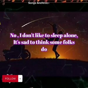 11K views · 455 reactions | ⭐I Don't Like To Sleep Alone⭐ ⭐Lyrics⭐ | Songs and Memories | Facebook