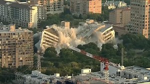 Video. Drone footage shows bank building imploding in Dallas, Texas