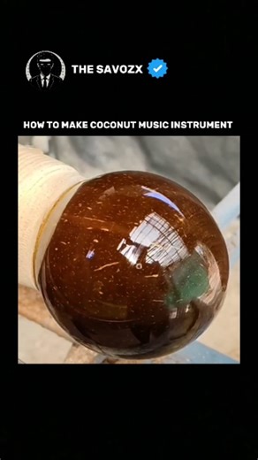 The Savozx on Instagram: "How to make a music instrument with coconut is easier than you imagine — a creative process that turns a simple coconut shell into a natural, rhythmic sound maker. This clip shows everything clearly, from preparing the shell to creating beats and tones. Watch closely and enjoy this unique handmade instrument. If you have any problem with the clips, feel free to DM me. #thesavozx #education #knowledge"