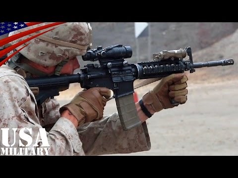 M4カービン & ベレッタM9 射撃訓練 アメリカ海兵隊 [HD]