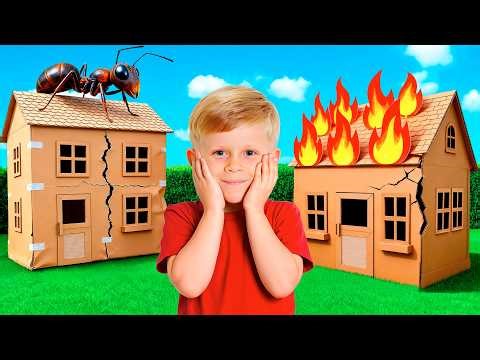 Cardboard Houses Challenge for kids