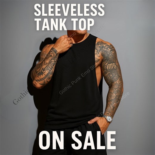 Deep Cut Muscle Tank Top: Gothic Streetwear Gym Shirt - Etsy
