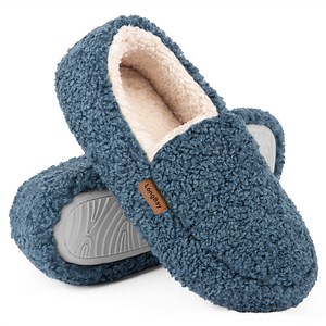 LongBay Women's Fuzzy Memory Foam Slippers Warm Cozy Shearling House Slippers for Ladies Supportive Slip on Indoor Home Shoes - Walmart.com