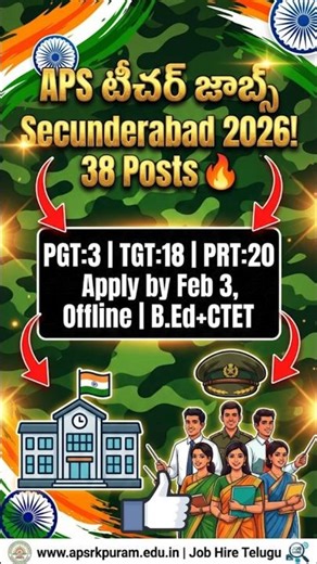 🔥APS Teacher Jobs RK Puram, Secunderabad|PGT, TGT, PRT Vacancy| #shorts #trending #job #govtjobs