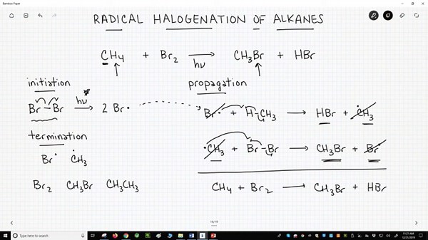 radical halogenation of alkanes
