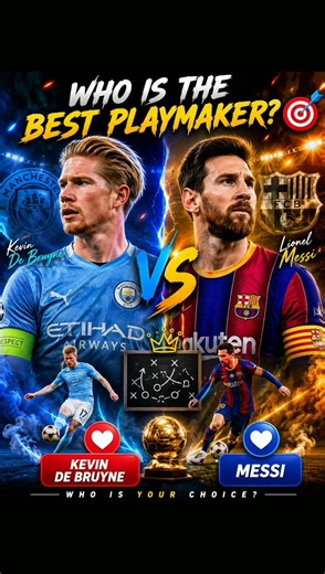 WHO IS THE BEST PLAYMAKER? 🎯 | Kevin De Bruyne ❤️ vs Messi 💙 | Football IQ Battle! ⚽🔥 #youtubeshorts