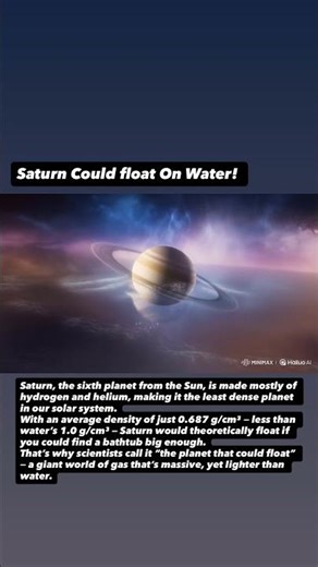 Saturn Can Float On Water! | #trending #planets #space #explore #saturn