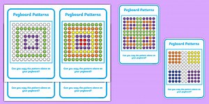 Pegboard Pattern Cards