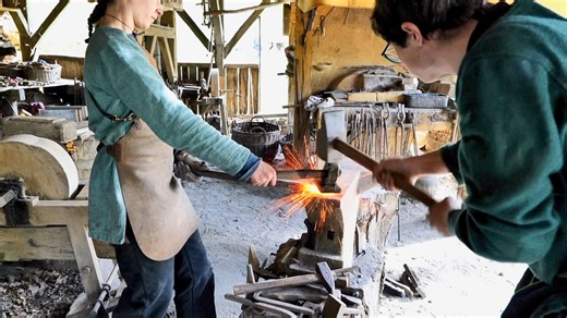 80K views · 821 reactions | Blacksmiths forge a tool for making nails...