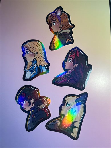 Marvel Rivals Holographic Sticker – Vinyl Laptop Decal – Gift for Fans – Cute Anime Style - Magik/sue Storm/wanda/peni/squirrel - Etsy Australia