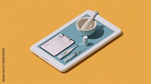 Online medical app on a smartphone