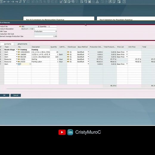 SAP Business One – Bill of Material Structure (Quick Guide)