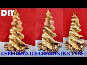 How to make ice cream stick craft || DIY christmas tree || handmade