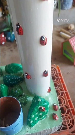 DIY Tower planter from waste pvc pipe # garden decoration ideas