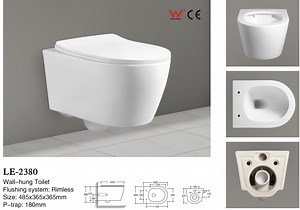 [Hot Item] Leen CE Watermark Closestool Toilet Factory P-Trap Wall Hung Wc Closet