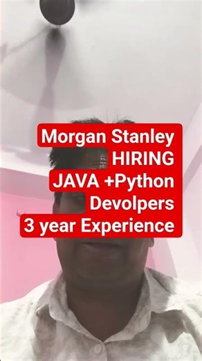 Morgan Stanley Hiring 🔥 | Python + Java Developer Job | High Salary 💰 | 3+ Years Experience