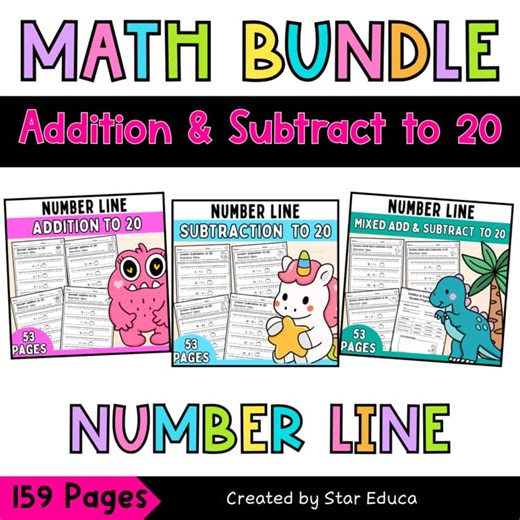 1st Grade Math Fact Fluency Bundle Addition and Subtraction to 20-Tracking Sheet