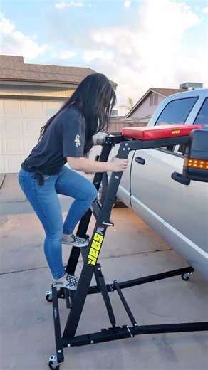 Work Smarter, Not Harder with the JEGS High Top Creeper! 💪 Say goodbye to back strain and unsafe engine bay climbs! The JEGS High Top Creeper makes engine repairs faster and safer, with a sturdy, ergonomic design that rolls smoothly into place on four swivel casters. Featuring slip-resistant steps and a thick padded deck, you'll get all the comfort and support you need to tackle your next project. With adjustable height and locking casters, it’s secure, versatile, and folds for easy storage whe