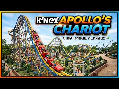 Apollo's Chariot K'nex Recreation Busch Gardens Williamsburg VA 4K