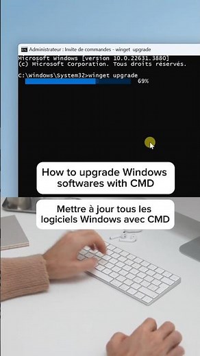 Update all software in Windows with CMD command prompt #upgrade #software #fyp