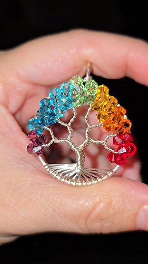 2.4K views · 57 reactions | Chakra Tree Of Life Pendant  #wireartist #wirewrapping #jewelry #handmadewithlove #wirewrappedjewelry #chakras #treeoflife | Wired Up | Facebook
