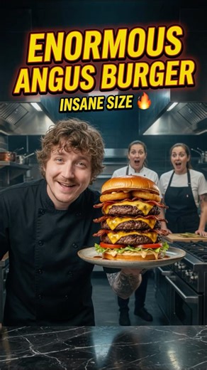 I CREATED AN ENORMOUS ANGUS BURGER #cooking #foryou #food #recipe