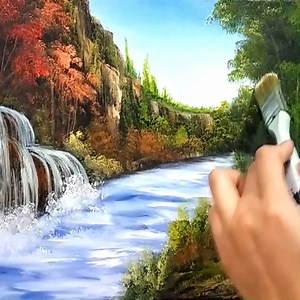 Waterflow Acrylic Painting Step by Step #Waterflow #art #painting #acrylicpainting | Zil Acrylic Painting