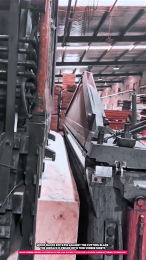 Wood Veneer Peeling Machine 60 m/min Log Slicing System for Plywood Manufacturing Technology