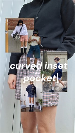 How to sew a Curved Inset Pocket #sewingtutorial #diy