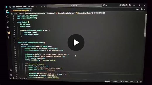 #codealpha #java #programming #oop #learningbydoing #codealpha #internship #softwaredevelopment | Koyyala Mounika