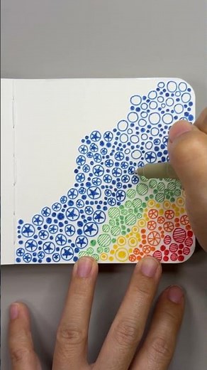 Simple and Fun Zen Doodle Pattern ✍️🌈 Step by Step Tutorial for Beginners