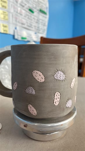 Finally had some time to work on a mug idea I've had for some time now! I haven't done much sgraffito before and wanted to try it out with some marine invertebrates. Once bisqued, I plan to add a few colors to the lines and add a fun glaze combo along the rim. Should be a fun one! • #ceramics #instagram #fyp #instagramreels #marinebio | Cozy Snail Studio