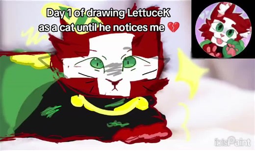 Drawing LettuceK as a Cat Until He Notices Me